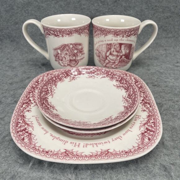 "Twas the Night Before Christmas" Noble Excellence Ceramic Mug, Saucer & Plate - Picture 10 of 10